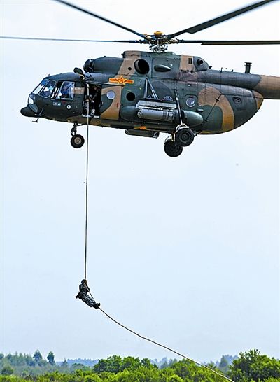 直升机机降绳